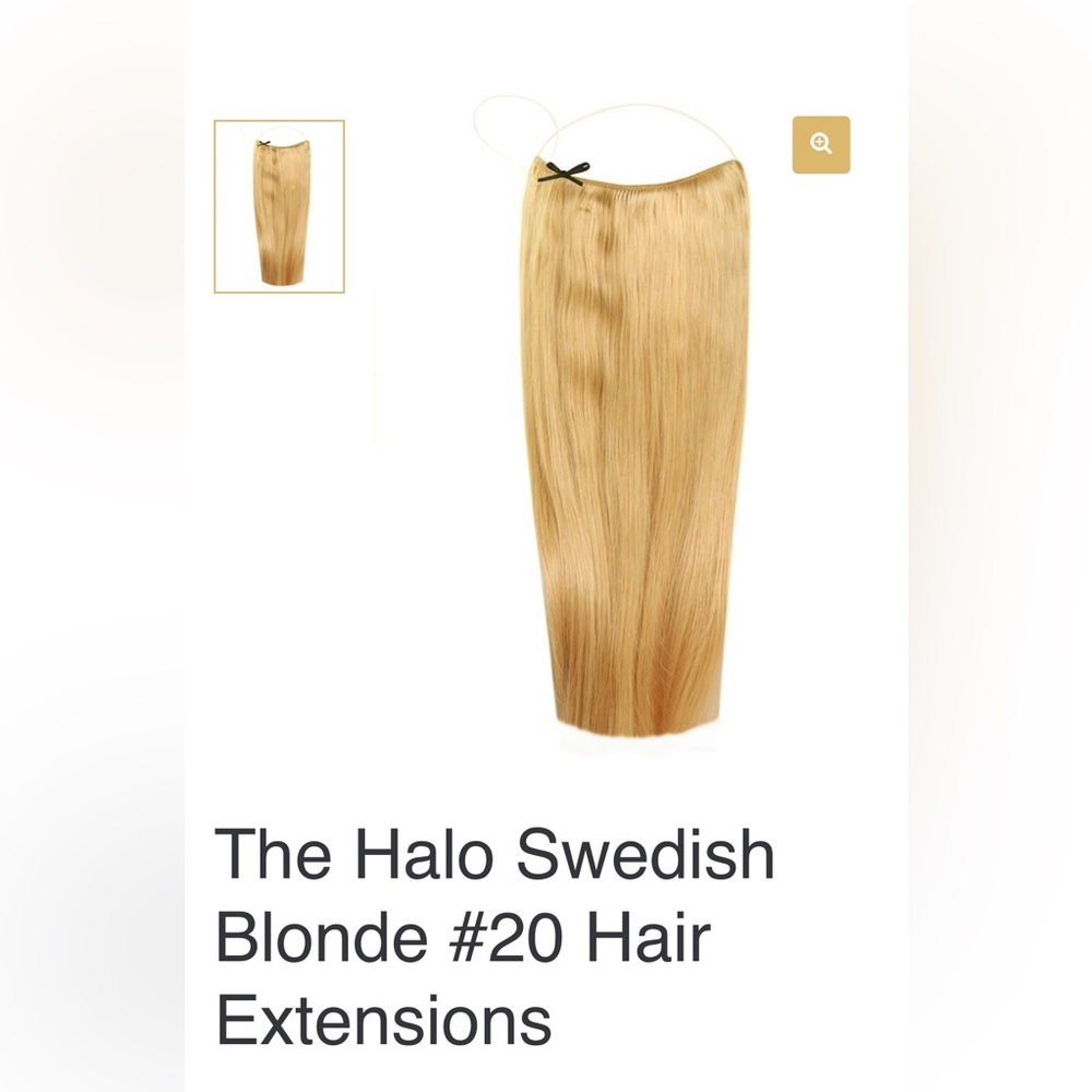 Authentic Halo Luxury Hair Extensions item 106 20” Swedish Blonde 20